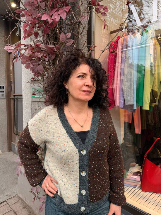 Kardigans ar stikla pērlītēm Brūns Universāls izmērs